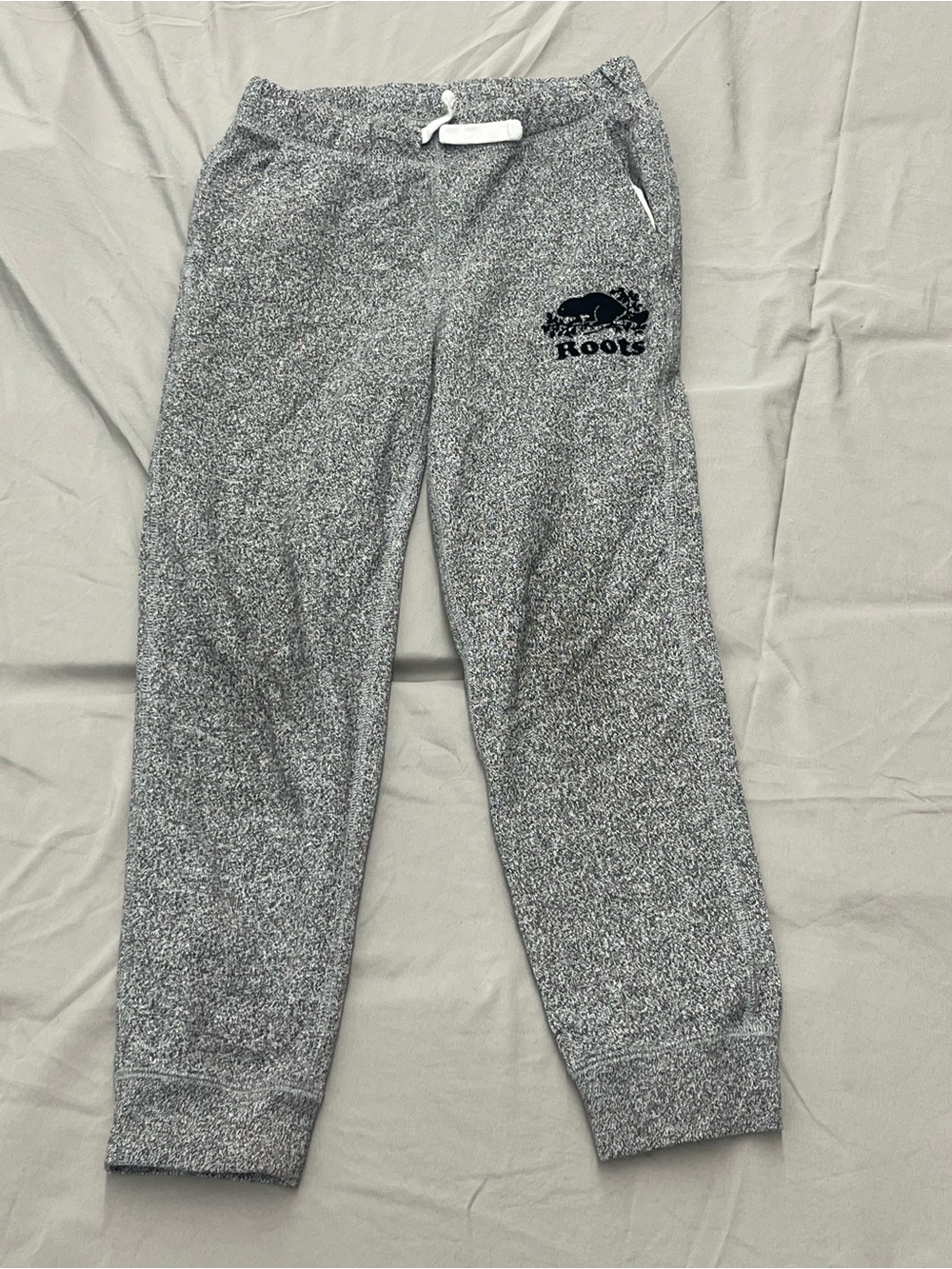 Roots Kids Heather Gray Jogger Sweatpants Boys Size 10